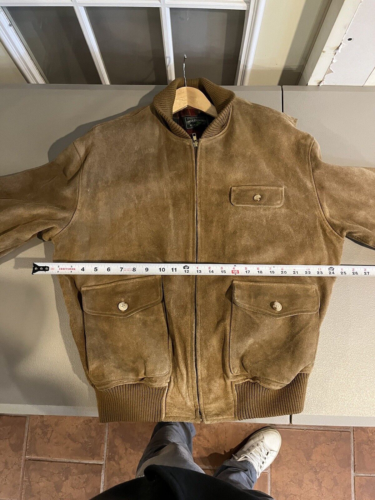 80s-90s Ralph Lauren POLO COUNTRY Suede Leather Blouson Men's size XL  Vintage