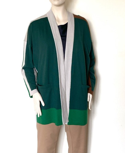 MARINA RINALDI by MAX MARA, 100% Virgin Wool Cardigan, Plus Size L - Picture 3 of 15