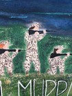 LARGE MARINE CORPS, MILITARY, NAIVE FOLK ART PAINTING — photo 5