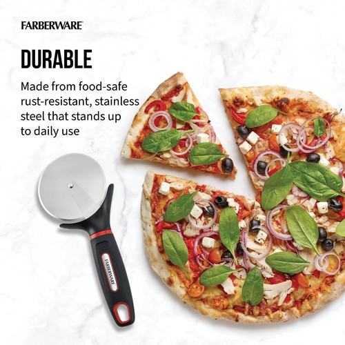 Farberware Soft Grips Stainless Steel Pizza Wheel in Black - Picture 6 of 8