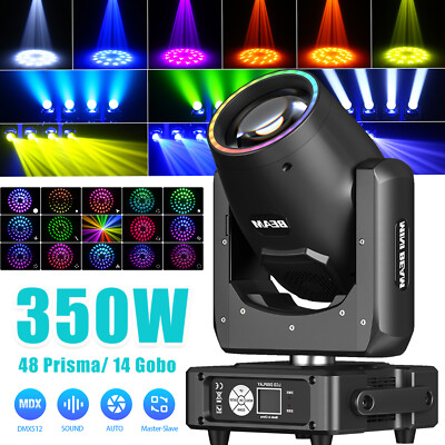 350W 48 Prisma Strahler Beam Moving Head Bühnenlicht 14 Gobo Strobe DMX DJ Licht