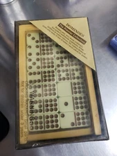 Dominos The Premier Collection Complete Set New Sealed w/ Wood & Clear storage