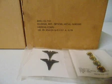 MILITARY INSIGNIA BRAND NEW METAL SET OF 2 ARMY OFFICER MEDICAL CORPS SUBDUED