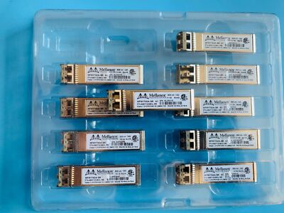 10PCS Mellanox MFM1T02A-SR 10Gb 10GBase Short Range SFP Transceiver Module / #T3