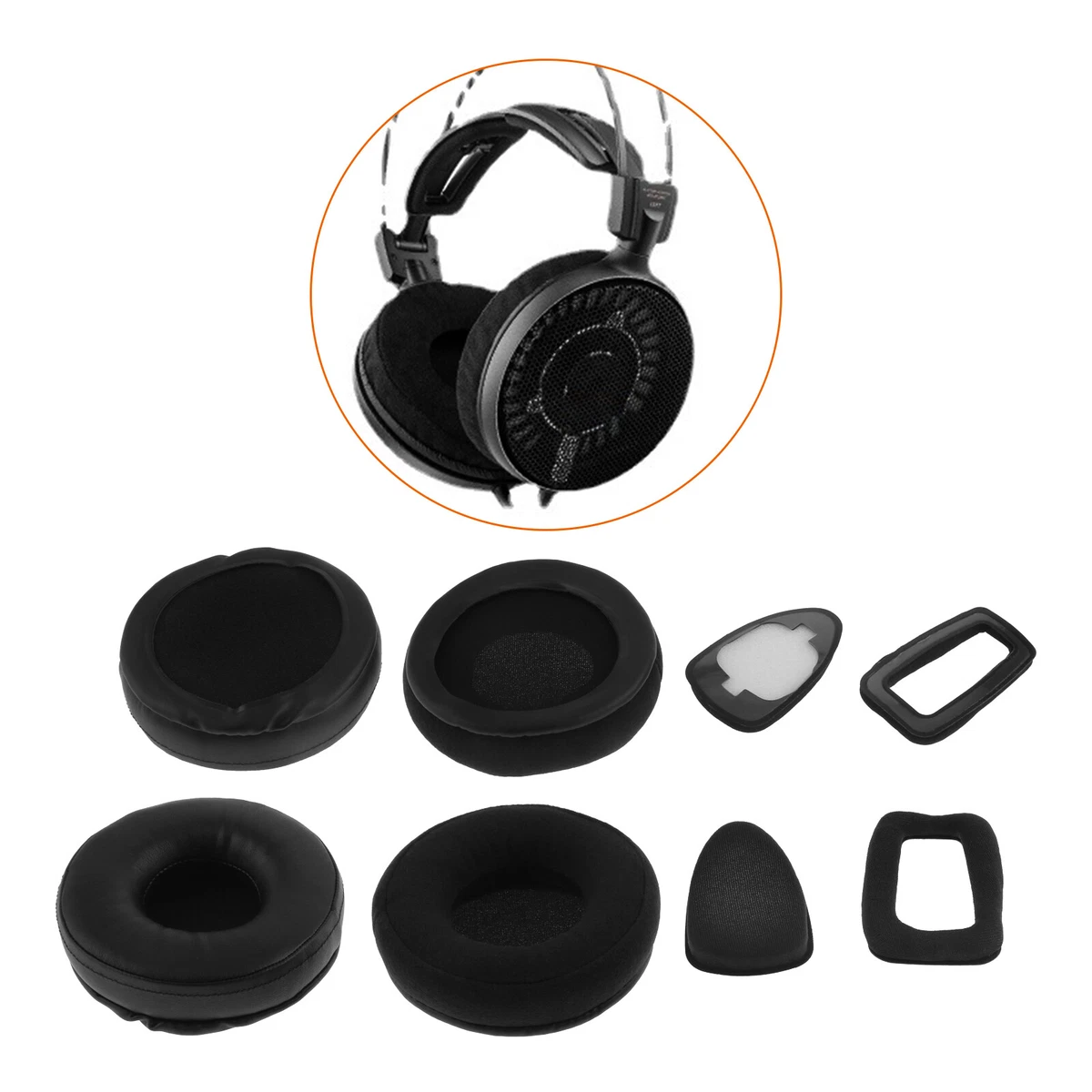 1 Pair Ear Pads 1Pc Headband Headphones for Audio Technica ATH AD500X 700X 900X