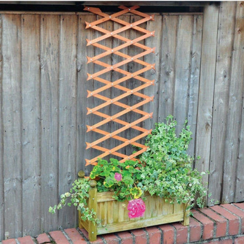 6ft Wooden Garden Trellis Expanding Climbing Plant Support Lattice Fence Panel