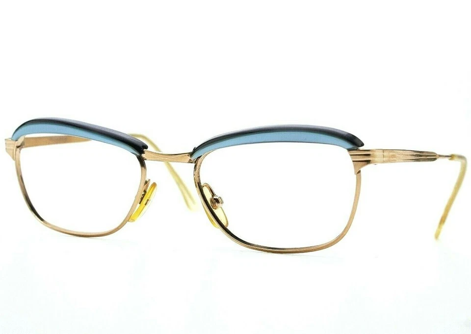 Anteojos rellenos de oro vintage de los años 70 Metalvista ODR 1/25 12K marco de ojo de gato dorado Foto 2 de 4