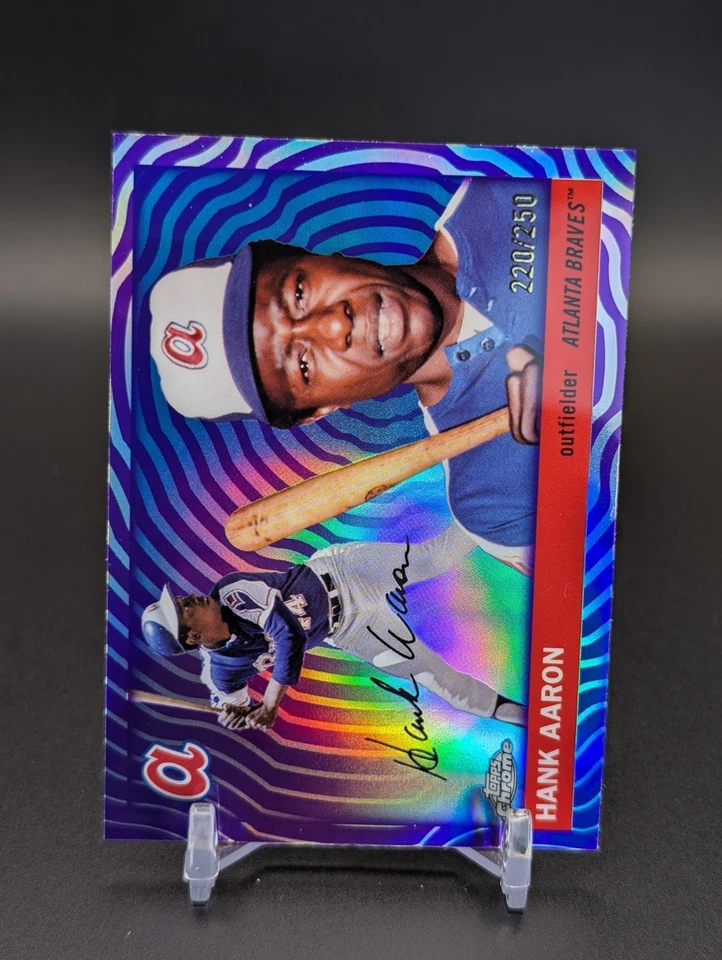 ⚾️ 2025 Topps Chrome Platinum Hank Aaron Purple Vibrations Refractor /250 ⚾️ - Bild 1 von 2