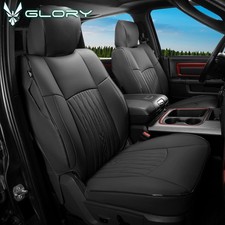 Fits 13-25 Dodge Ram 1500 13-26 2500 3500 Front Rear Seat Black Covers Full Set