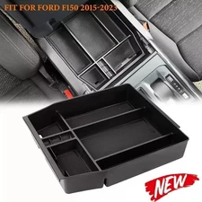 For Ford F150 Raptor 2015-23 Center Console Armrest Storage Box Organizer Tray