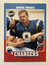 2001 Upper Deck Vintage #251 Drew Brees Rookie Card RC EX-MT/NM. rookie card picture
