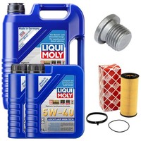 MotoröL Filter Set 5W-40 Liqui Moly 7 Liter + Schraube FüR Audi A4 A5 3.0 S4 S5