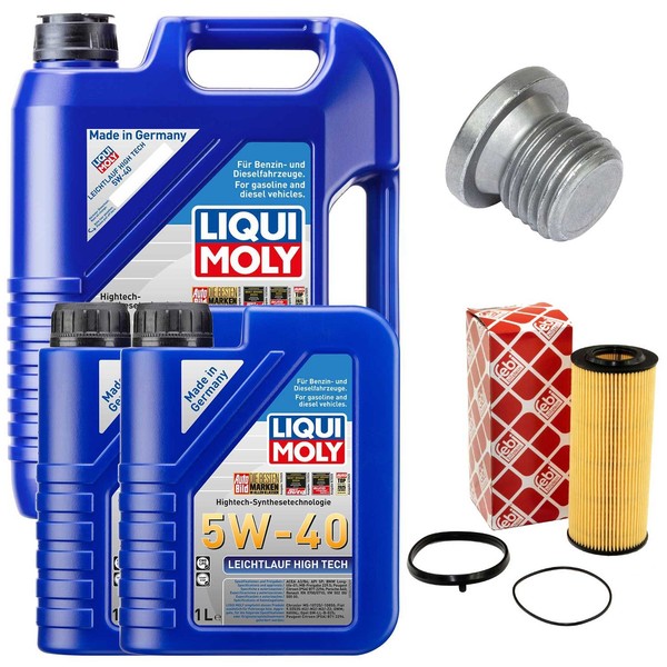 MotoröL Filter Set 5W-40 Liqui Moly 7 Liter + Schraube FüR Audi A4 A5 3.0 S4 S5-image