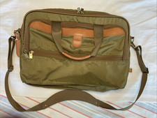 Hartman Intensity Leather Ballistic Nylon Expandable Notebook Bag. Made In USA