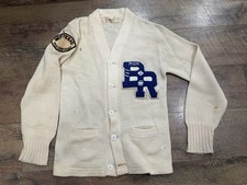 Vintage 60’s WEST TEXAS Pee-Wee Conference Letterman Wool Sweater Basketball Bas