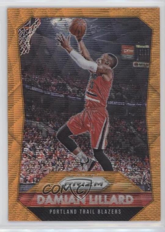 2015-16 Panini Prizm Orange Wave Prizm Damian Lillard #179 s1i