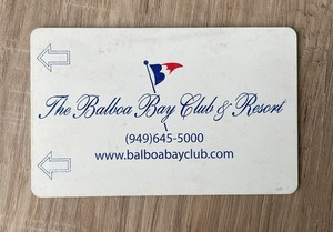 The Balboa Bay Club & Resort Room Key Card
