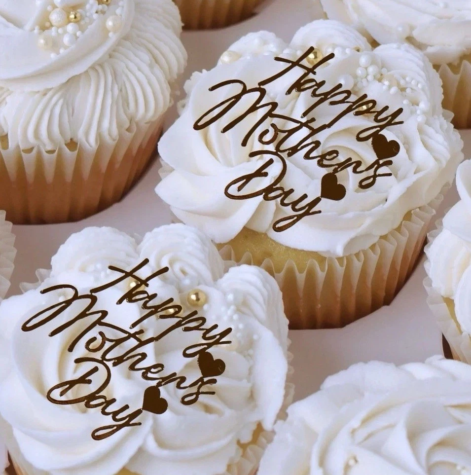 35 X Congratulations Mix Edible Wafer Cupcake Toppers Cake Party