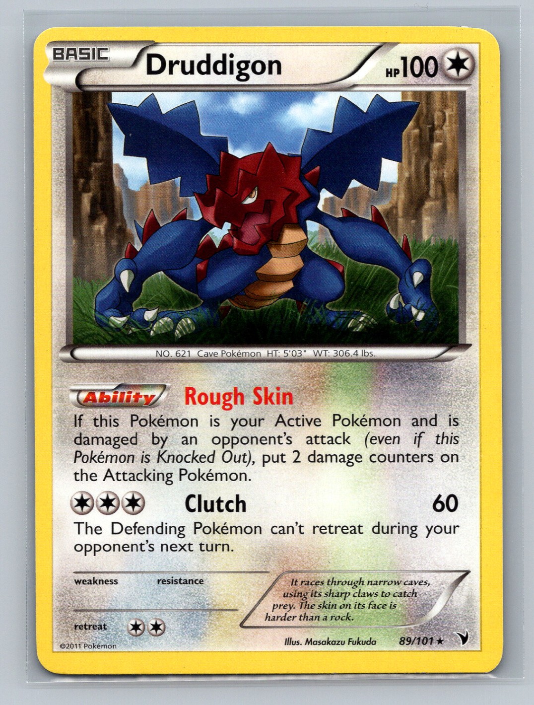 Pokémon TCG Druddigon 89/101 Noble Victories Normal LP