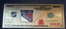 NEW YORK RANGERS Gold Foil Novelty Banknote – NHL – GREAT GIFT!