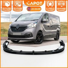 For Renault Trafic 2014-2019 Front Lower Splitter Lip Spoiler ABS Gloss Black