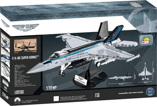 COBI 5805 F/A-18E Super Hornet Top Gun Building Blocks, Silver - Picture 2 of 10