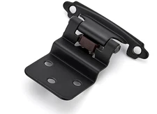 Ravinte 20 Packs (10 Pairs) 3/8" Inset Matte Black Cabinet,Self Closing Hinges