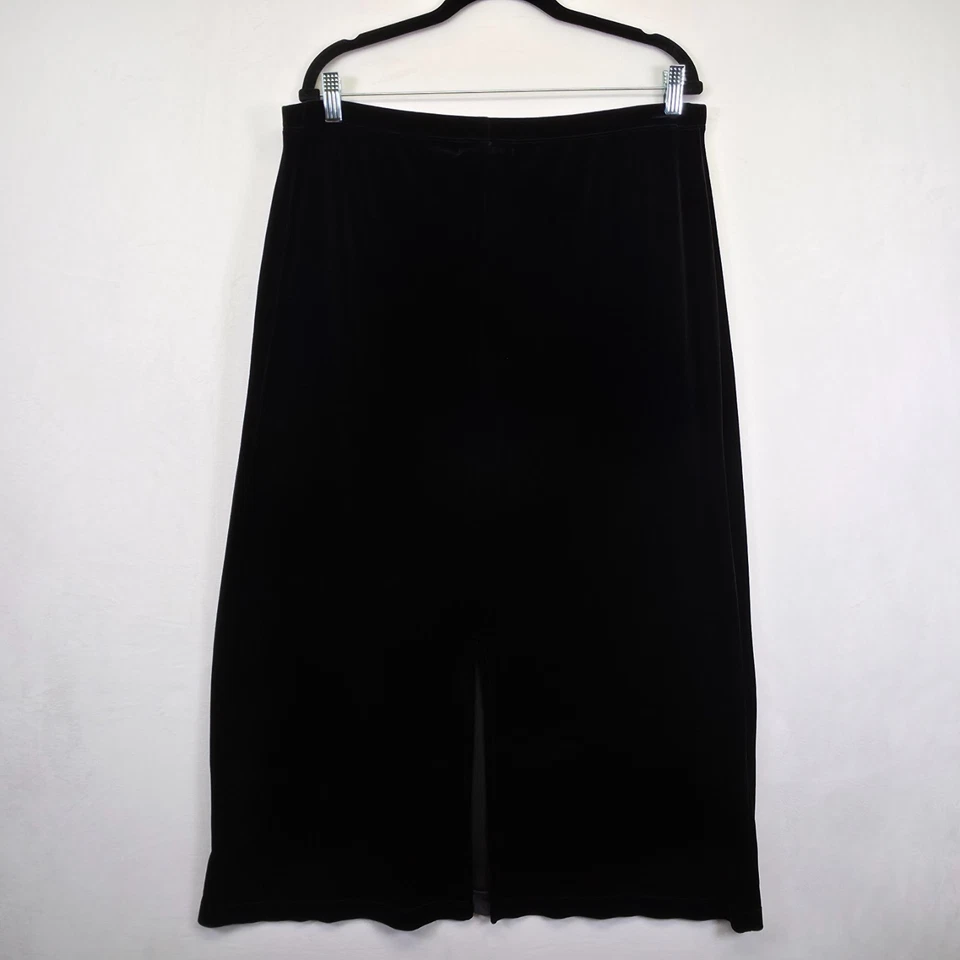 Maxi Falda Y2K Notations Terciopelo Mujer XL Negra Capricho Bruja Oscura Romántica Foto 3 de 4