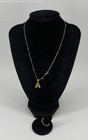 925 Yellow Gold Plated Ruby CZ Jewelry w/Chain Necklace, Ring 4.82g — photo 2