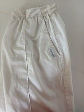Two Pair Size Large White Landau Scrub Pants Creased Front Leg