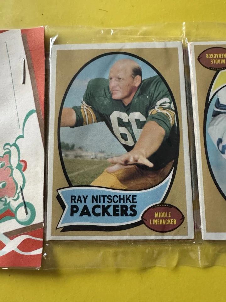 1970 TOPPS FB Holiday 12 Card Rack LEE ROY JORDAN EARL MORRALL RAY NITSCHKE EX+ - Image 3 of 4