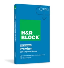 New 2023 H&R Block Tax Software Premium Edition for PC/MAC [Key Card]