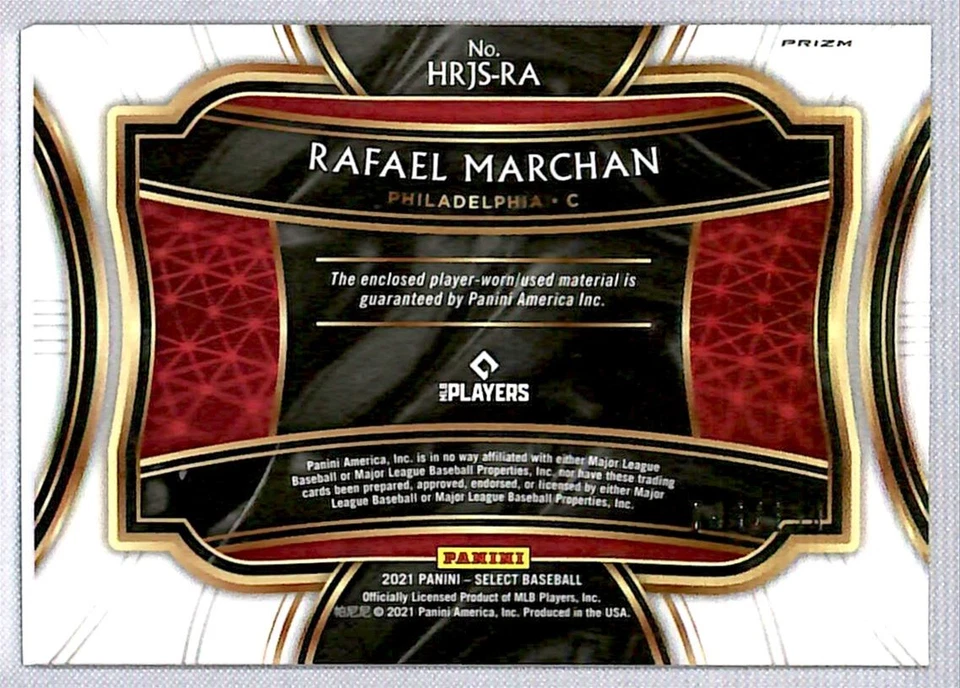 Rafael Marchan 2021 Panini Select Horizontal Prizm Rookie Jersey /150 #HRJS-RA - Image 2 of 2