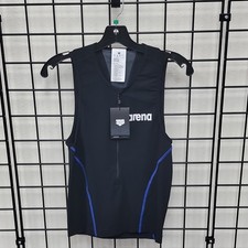 Arena M TRITOP ST Men's Triathlon Top Black/Blue Size L Model 001511508 MPN