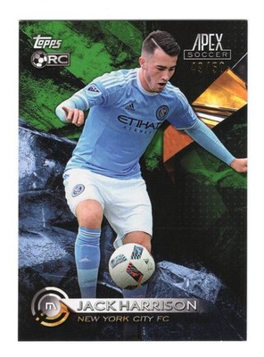 2016 Topps Apex MLS Jack Harrison Rookie RC Green 49/50 #3 NYCFC New York City