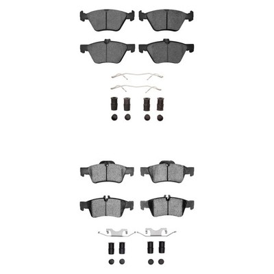 For Mercedes-Benz E350 06-09 R1 Concepts Optimum OEp Front & Rear Brake Pad Set
