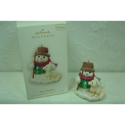 HALLMARK SNOW BUDDIES #11 IN SERIES--FROM 2008-SNOWMAN & FOX & FISH