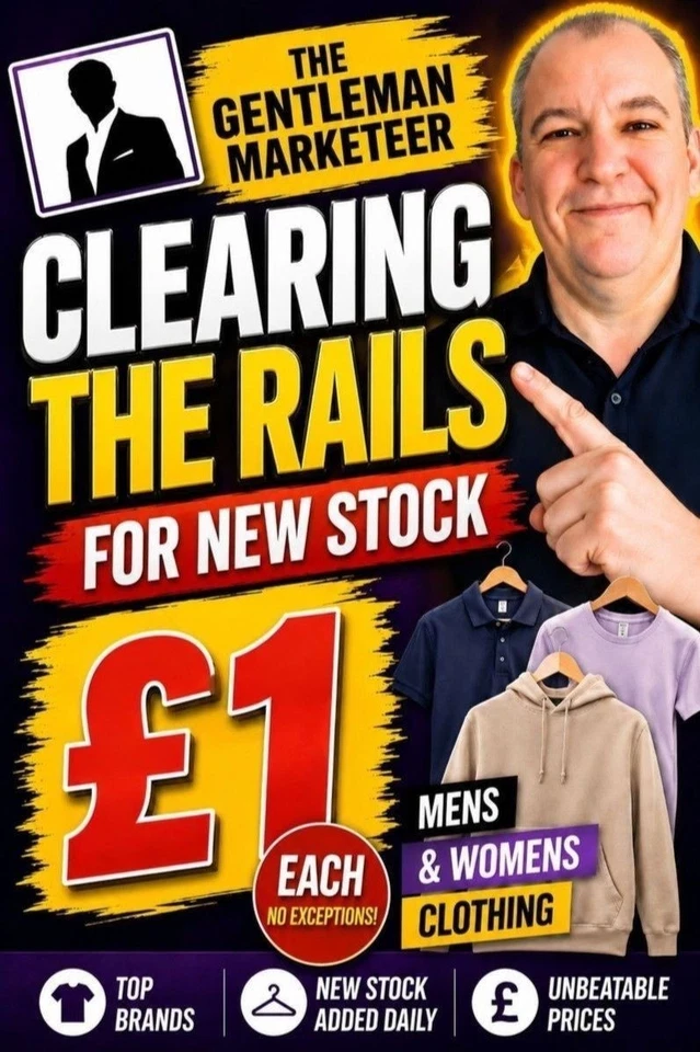 Clear The Rails for New Stock 🔥 Branded Men’s & Women’s Clothing