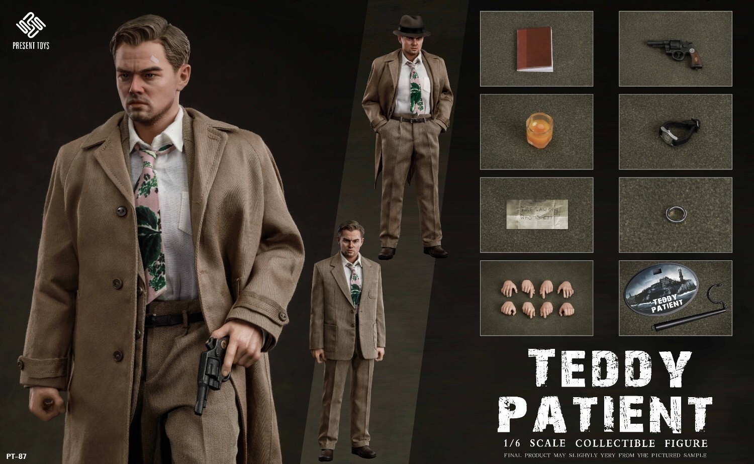 New PRESENT TOYS PT-sp87 1/6 Shutter Island Teddy Daniels Leonardo