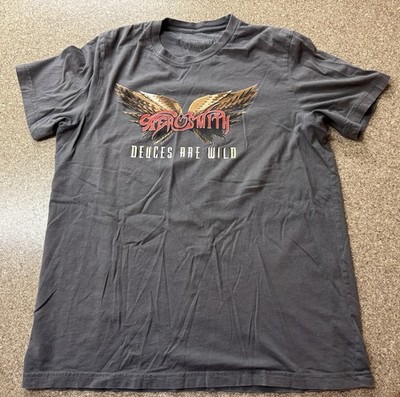Aerosmith T-Shirt Size Large Deuces are Wild Las Vegas Fall 2019 Double Sided