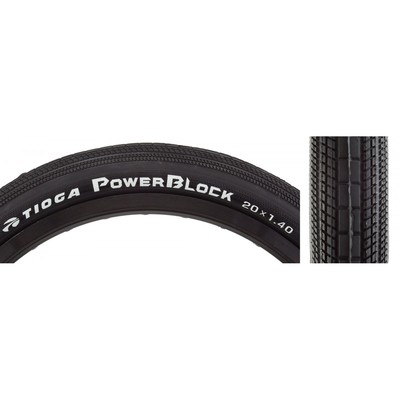 Tioga PowerBlock 20 x 1.40 BMX Clincher Tire with UTC Rubber &