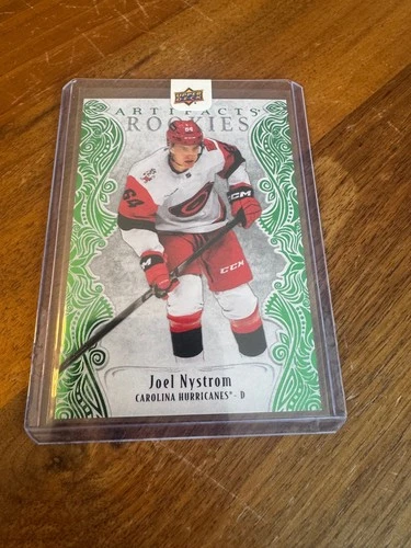 2025-26 Upper Deck Artifacts Rookies Joel Nystrom RC Carolina Emerald's Glow /99