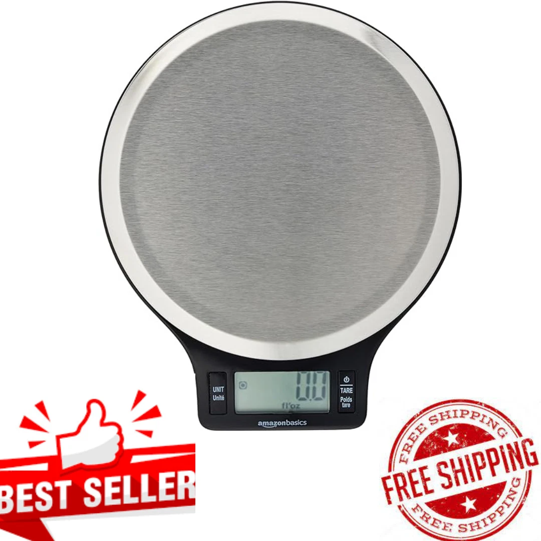 Digital Kitchen Scale with LCD Display, Batteries Included, Weighs Up To 11 Lbs