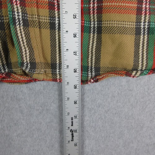 Big Mac Flannel Shirt Mens Large Tall Beige Tartan Plaid Vintage Button Up - Picture 8 of 8