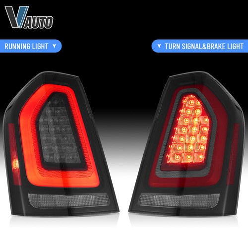 VLAND Smoke Lens LED Tail Lights For 2011-2014 Chrysler 300 Red Rear Brake Lamps - Foto 5 di 16