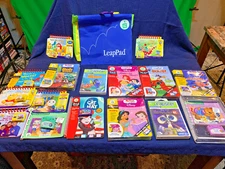 Lot of 16 Leap Pad/Leap Frog Books and Cartridges PLUS 30+ Extras