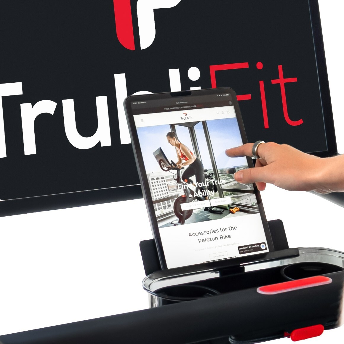 TrubliFit Metal Tablet or iPad Holder for Peloton Tread iPad - Main Image