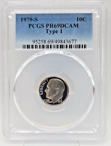 1979-S -10 Cent - PCGS - PR69DCAM- Type 1 - Deep Cameo - Brilliant Uncirculated - Picture 2 of 11