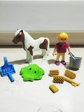 Playmobil 5291 M&auml;dchen mit Pony Special Plus Putzzeug, Gras, Eimer komplett