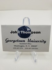 JOHN THOMPSON Signed Business Card as Head Coach Georgetown JSA HOF autographed 